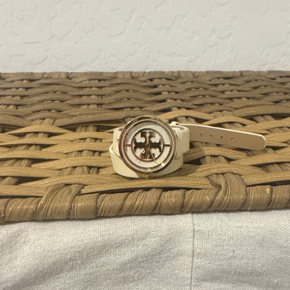 Tory Burch Ivory Leather Strap Watch